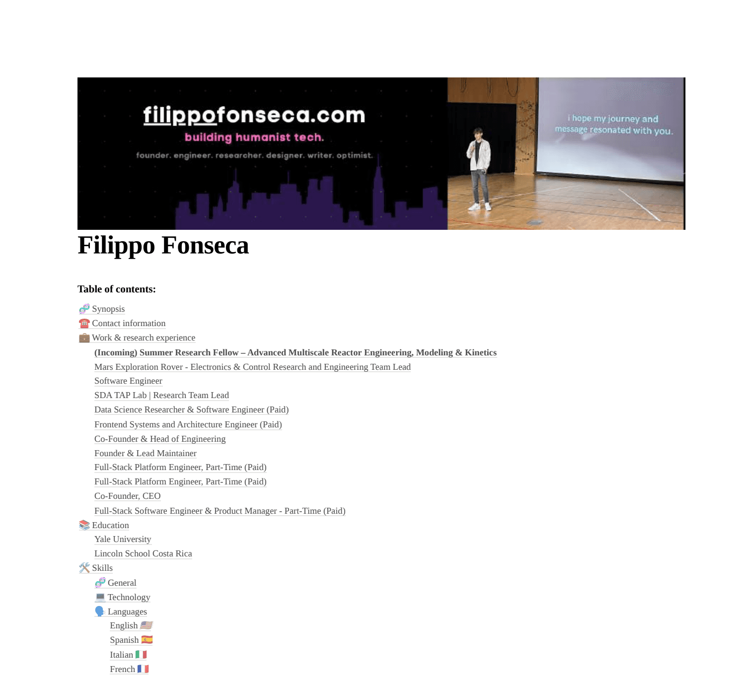 Resume / CV cover