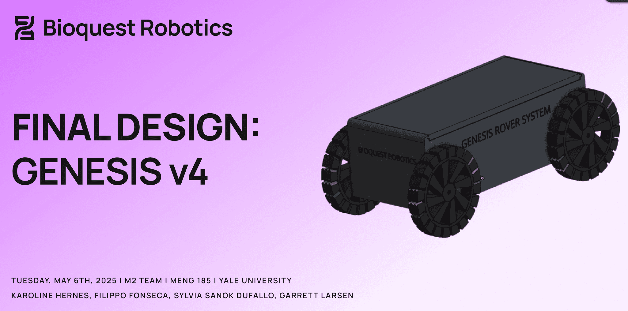 GENESIS Rover project cover